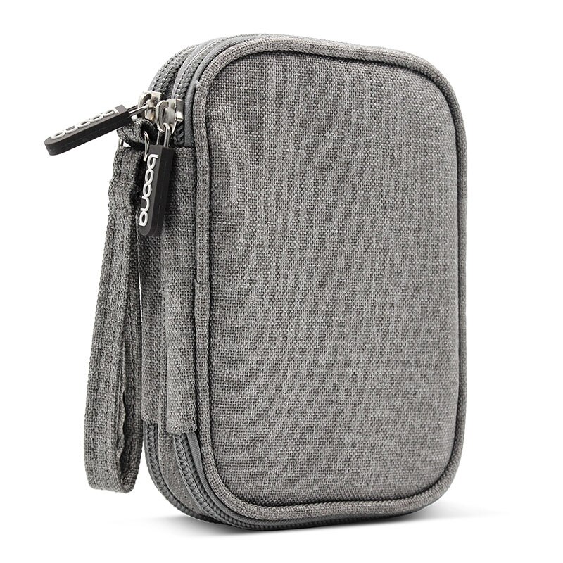 Boona Oxford Hard Drive Case Tas Voor 2.5 Hard Drive Disk Usb Kabel Externe Harde Schijf Opslag Draagtas Ssd Hdd case: Gray