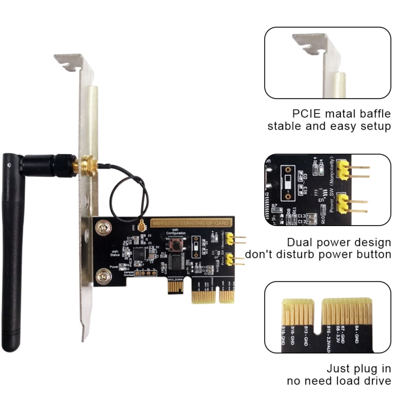 EWeLink-tarjeta de arranque remota para ordenador, Control remoto inalámbrico, WIFI, compatible con Google Home y Alexa