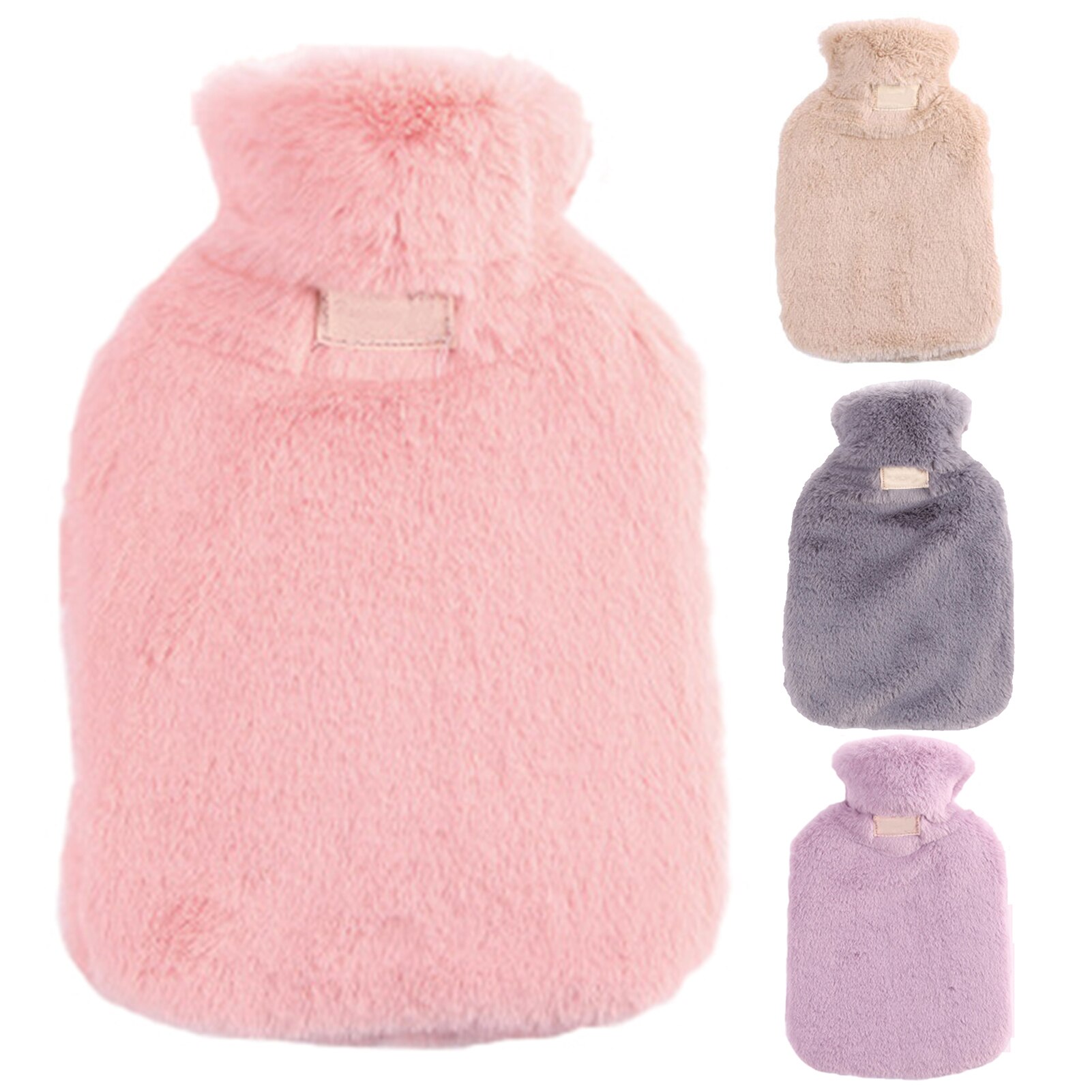 Borsa per scaldamani per bottiglia di acqua calda per bambini caldi in tinta unita da 800ml