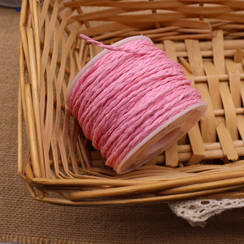 5 Roll 30Meter Natuurlijke Raffia Stro Garen Voor Zomer Hand Knit Haak Hoed Handtas Manden Breien Materiaal Kleurrijke Draden: 12
