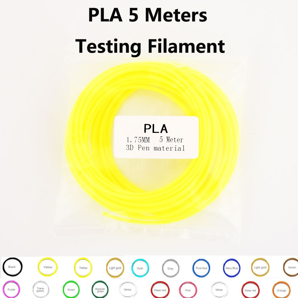 Filamento PLA de 10M, 5 metros de tolerancia +/-0,02mm, 100% sin burbujas, colores aleatorios, , filamento PLA ecológico
