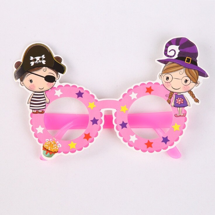 12PCS Christmas Halloween Children's Decoration Glasses Party Glasses Costume Party Eyeglasses for Baby Boys Girls: Pink doll