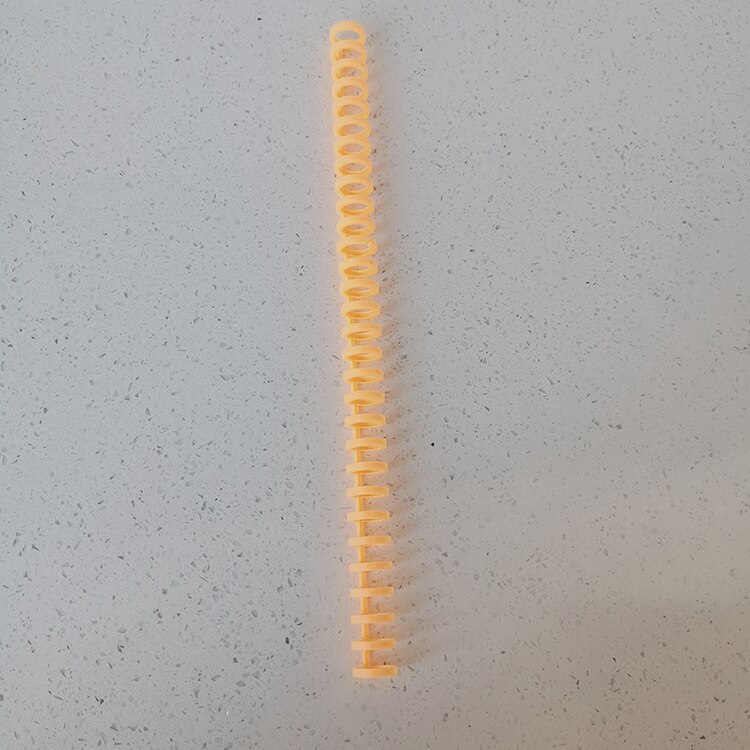 12mm reliure anneau anneau boucle reliure bande perforée machine A4 / 30 trou B5 / 26 trou document en plastique feuille mobile papier chaîne: orange