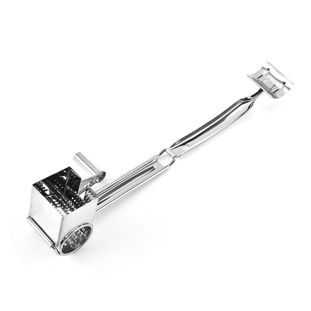 Roterende kaas rasp, Roestvrij staal handheld rasp, Parmezaanse kaas rasp met 3 soorten trommelbladen, Mechanische rasp voor keuken, Multifunctionele ultra scherpe keuken ambachtelijke roterende