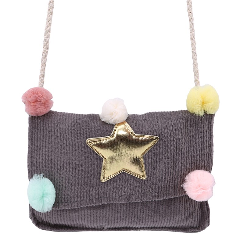Barn star ball bag messenger poser diagonal veske mynt vesker søt dekorasjon