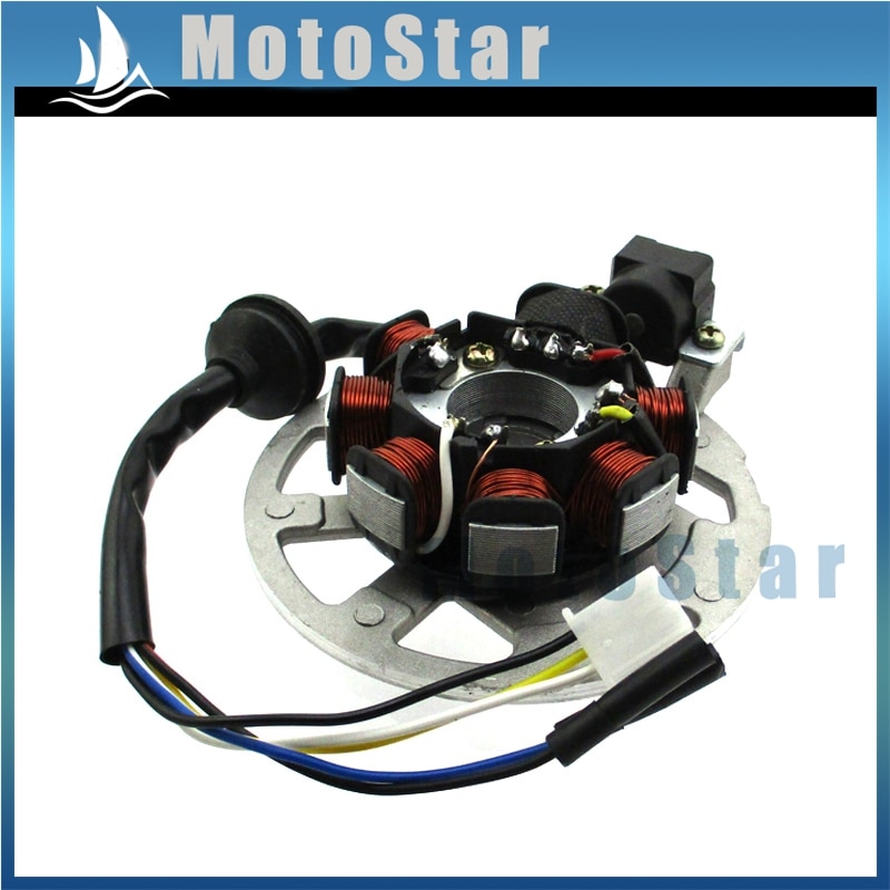 Estator Magneto de encendido de 5 cables, 7 bobinas para Scooter de 2 tiempos Yamaha JOG Minarelli 50 50cc 90 90cc