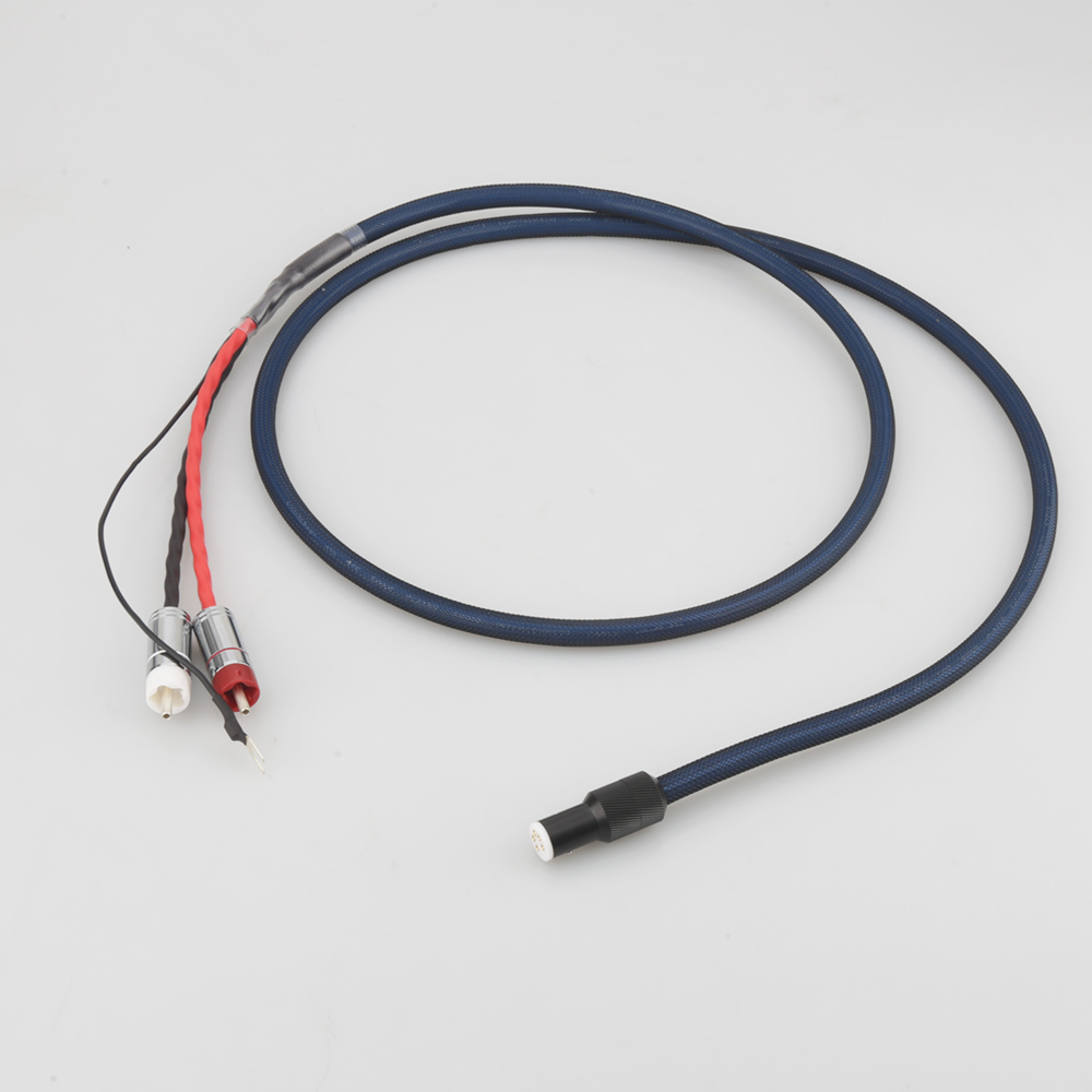 Nowy Audiocrast OFC posrebrzane z ekranowania RCA 5 pin DIN XLR U spade wtyczki Audio Phono ramienia kabel z przewód uziemienia