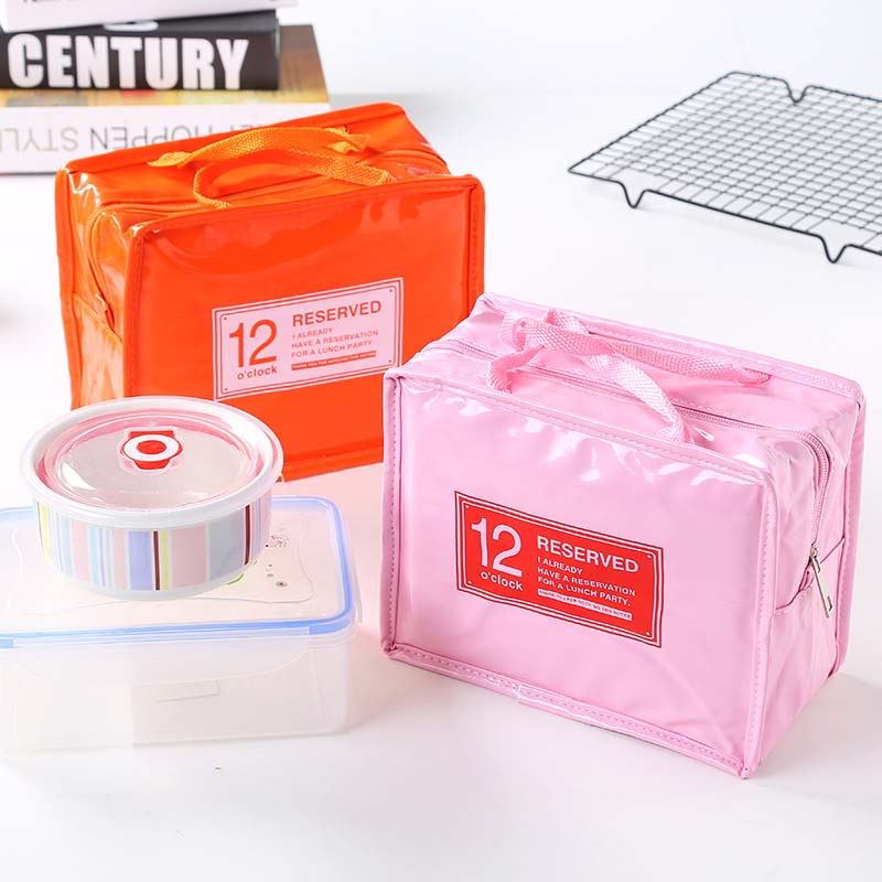 PU Leather Lunch Package Ice Pack Thermo Thermal Baby Bottle Bag for Women Kids Lunchbags Tote Cooler Lunch Box Insulation Bag