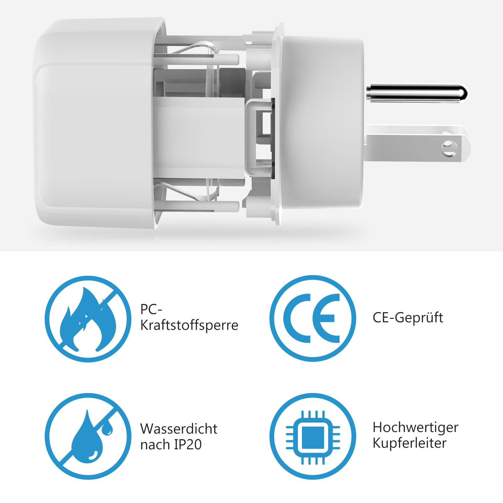 2 stuks reisadapter VS-adapter Europa Duitsland stekker, EU naar VS reisstekker stroomconverter stopcontact voor Canada Japan Thailand