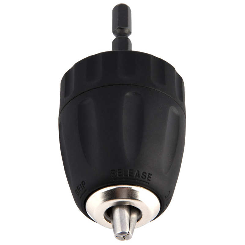 0.8-10MM Keyless Drill Chuck Quick Change Adapter 3/8‑24UNF With 1/4" Hex Chuck Adapter