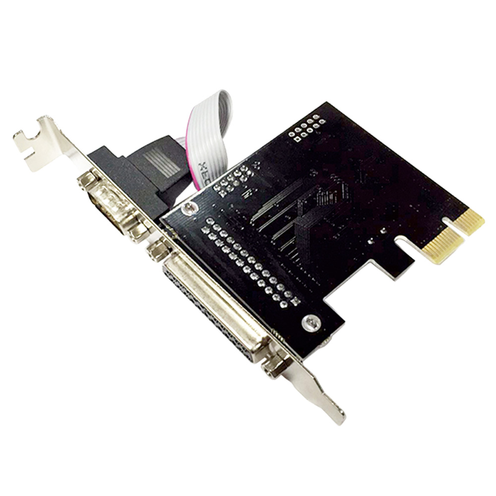 PCIe 1*Serial 1*parallel port Expression Card RS232 Printer port PCIe PCI-e riser Card with chipset AX9900