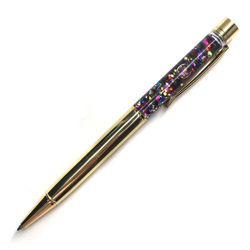 Beautiful Metal Ballpoint pen Luxury Gold Foil Ballpoint Pen for Writing Stationery School Office Supplies: Colorful sequins