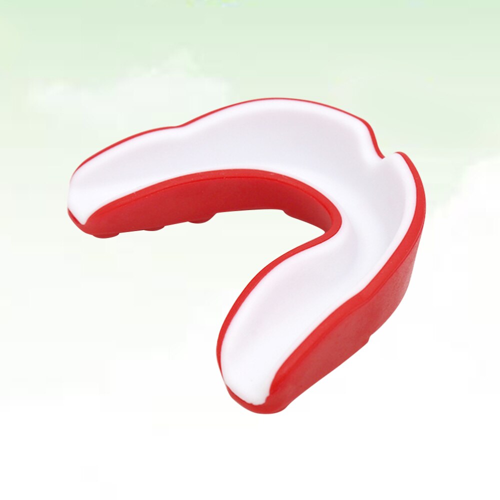 1 Pc Adult Mouthguard Sports Mouth Guard Teeth Braces Protector Gum Shield for Sports Boxing Football Hockey Rugby (Red White St: Picture 1