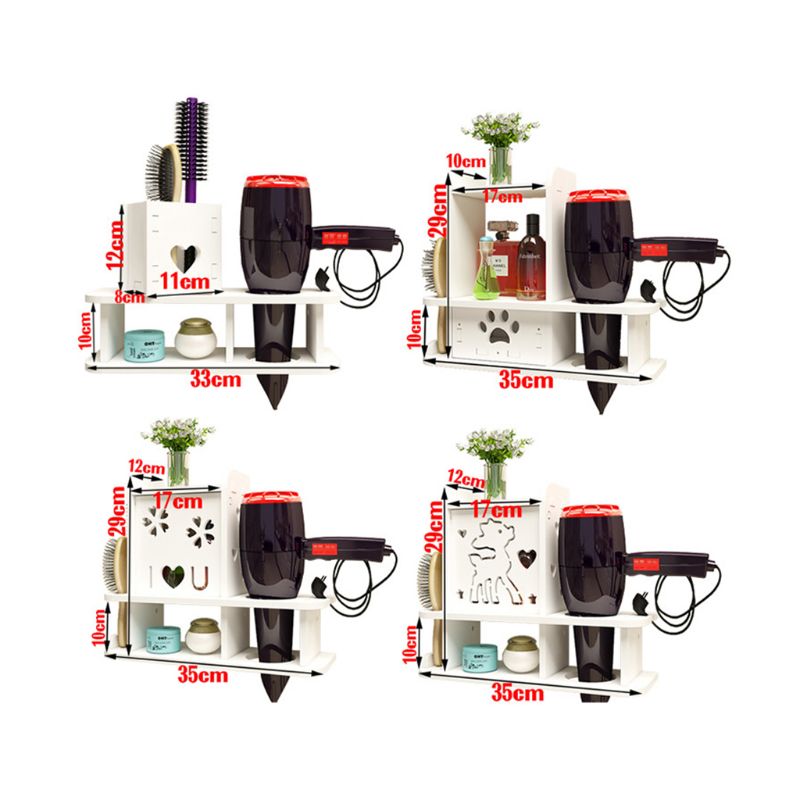 Bathroom PVC Board Waterproof Rack Bathroom Storage Rack Hair Dryer Toilet Toiletries Waterproof Free Punching Storage Cabinet