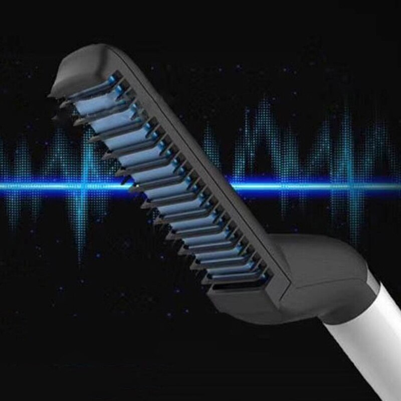 Multi-Functional Shape Comb Hair Beard Combing Electric Combing Straight Hair Tool Us Plug