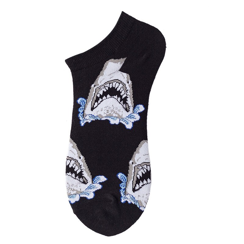 Grappige fruit avocado kunst onzichtbare zomer boot katoen blij no show sokken dames heren korte lage sokken pantoffels siliconen sokken: 1502