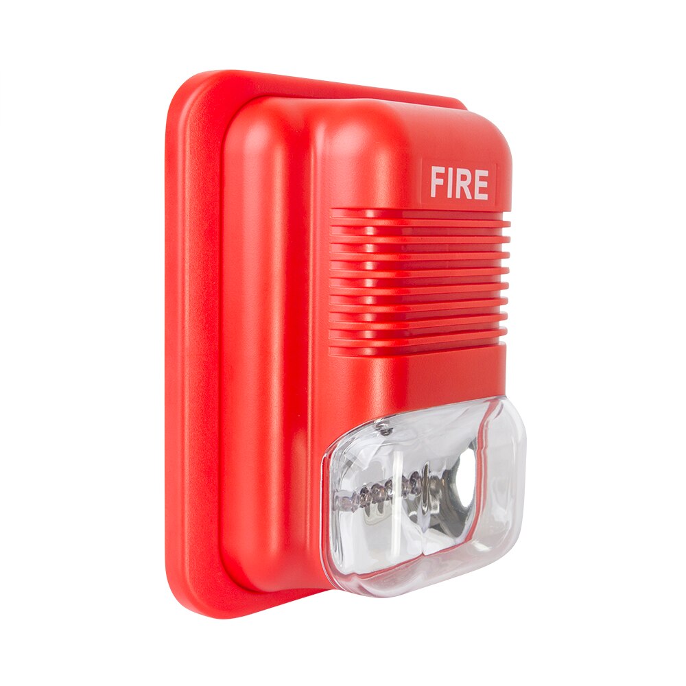 105dB LED alarma de fuego sonido de sirena y sistema de seguridad de bocina de alerta estroboscópica para el hogar Oficina Hotel restaurante fábrica uso