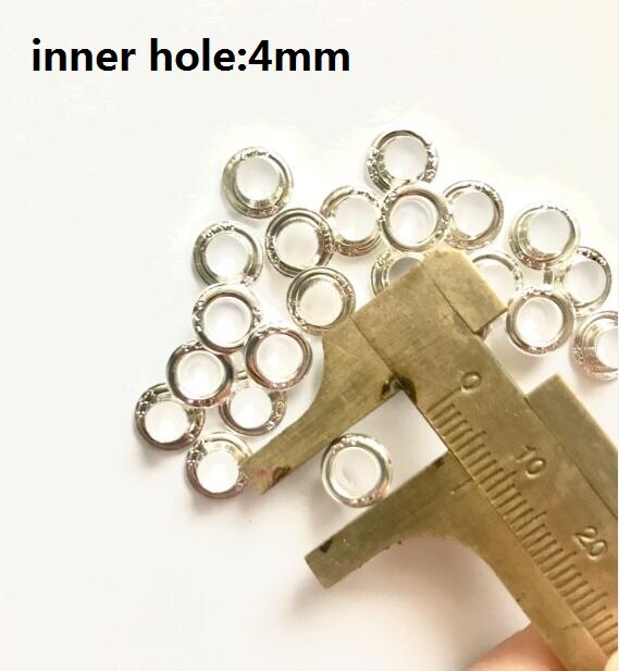 300 teile/los 4mm/4,5mm See Silber Überzogene 925 ösen passen für groß See perlen handwerk schmuck erkenntnisse: inner hole 4mm