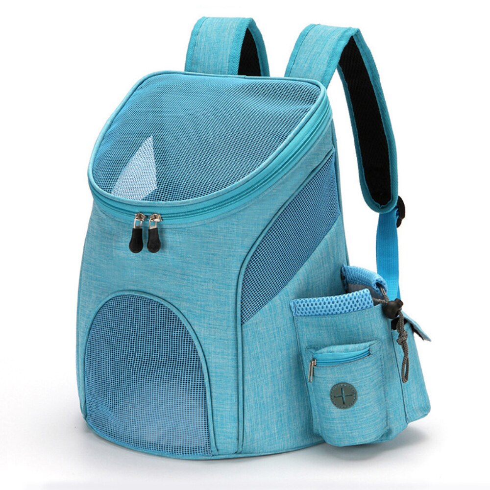 Pet Cat Carrier Multifunction Bag Cats Carry Backpack Travel Carrier Tote Bag Crates Foldable pet backpack: Blue / S