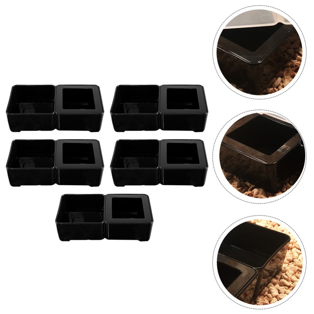 5Pcs Reptile Feeding Cases Insect Food Basins Liza... – Grandado