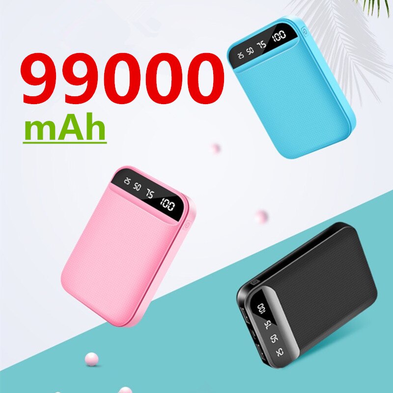 Mini Power Bank 99000Mah Snel Opladen Power Bank 99000Mah Draagbare Externe Batterij Oplader Voor Iphone Xiaomi
