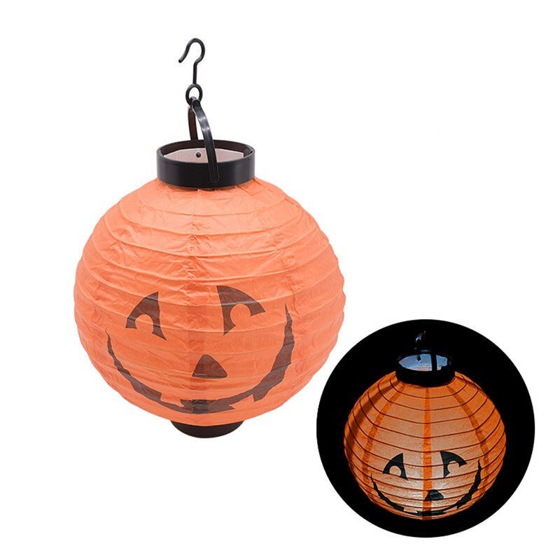 1PC Halloween Pumpkin Round Chinese Paper Lantern Party Decor Craft DIY Hanging Lantern Ball Party Scary Supplies U3: A1