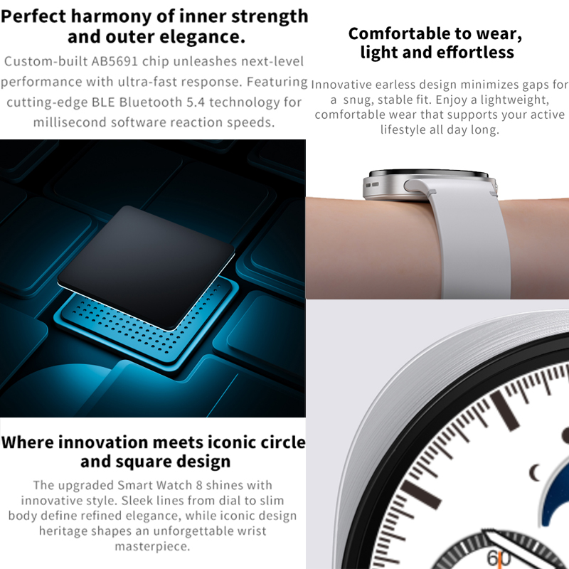 2025 Nuovi Orologi 8 Mini GPS Track Astuto Della Vigilanza Per Le Donne Degli Uomini di Salute Sport AMOLED Frequenza Cardiaca Chiamata Bluetooth Smartwatch Impermeabile