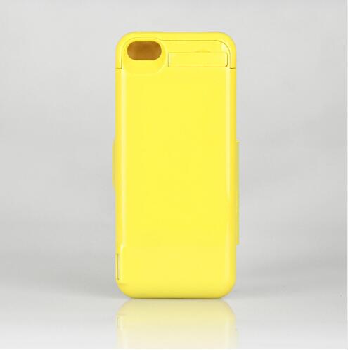 Voor Iphone 5 4s Batterij Case 4200 Mah Ultra Dunne Backup Cover Opladen Voor Iphone 5 5s Battery Case 5 se Smart Power Case Bank: yellow