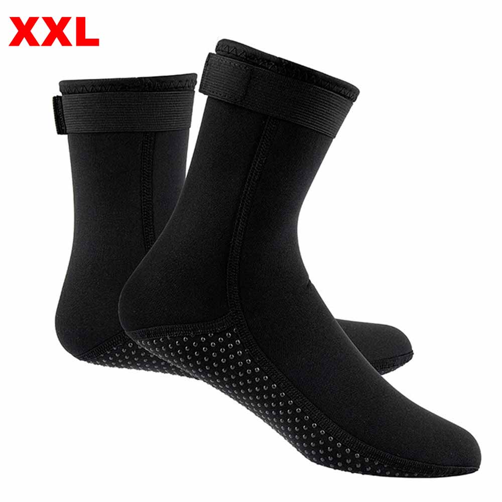 Calcetines de buceo impermeables de neopreno y nailon para playa, antideslizantes, accesorios para surfear y bucear, 3mm: XXL