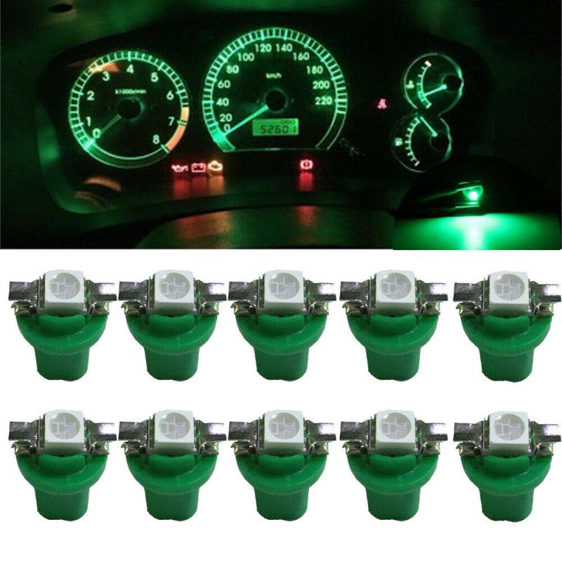 10Pcs/lot LED T5 COB SMD Car Dashboard Light Ambient Light Panel Bulb Auto Car Instrument Light Indicator Lamp Car Accessories: 10pc green