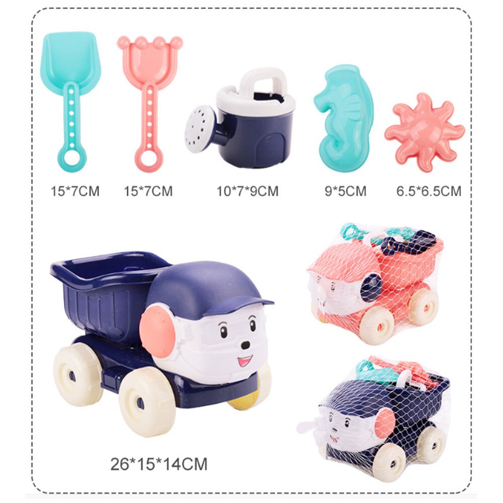 6 Stuks Baby Strand Zand Speelgoed Kinderen Zomer Speelgoed Auto Model Sprinkler Douche Schop Gereedschap Klassieke Spelen Speelgoed