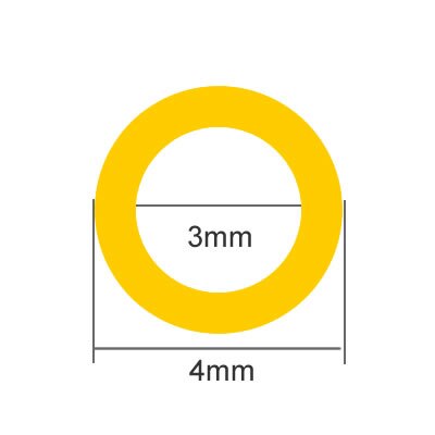 Tube en laiton creux capillaire, tube en cuivre de diamètre extérieur 2mm,3mm,4mm, paroi fine et épaisse de grand diamètre, H62: OD4 ID3