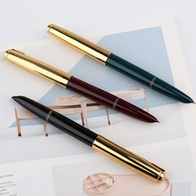 Authentic HERO 616 Classic Nostalgic Fountain Pen 616-2 Golden Clip / Cap Ink Pen Iridium Fine Nib 0.5mm for Student