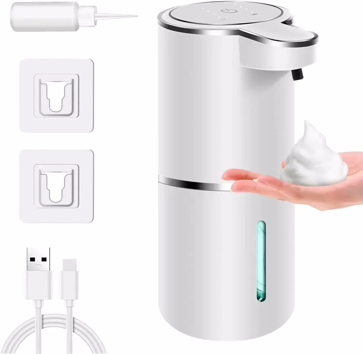 Xiaomi Automatic Soap Dispenser Touchless Foaming Soap Dispenser 380ml USB Rechargeable Electric 4 Level Adjustable For Home: Ivory