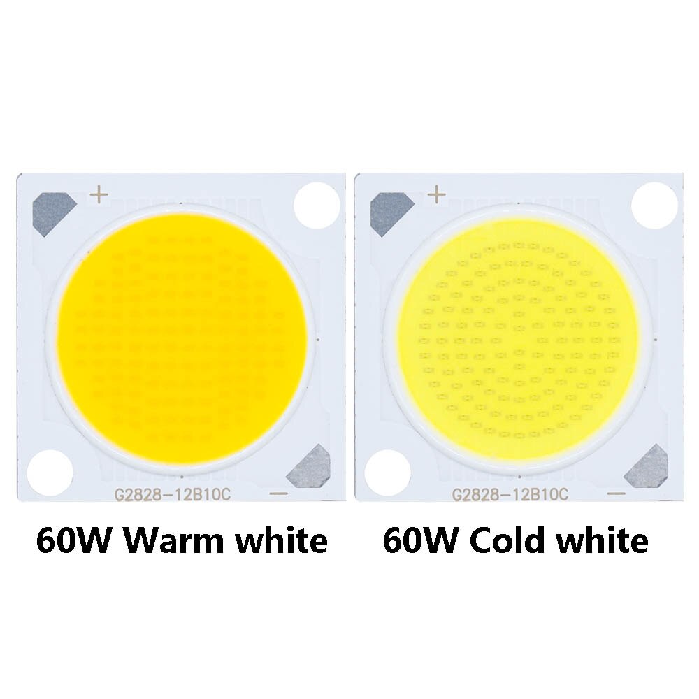 Chip de luz LED COB para lámpara, superpotencia, 60W, 28MM, foco de luz, blanco frío, blanco cálido