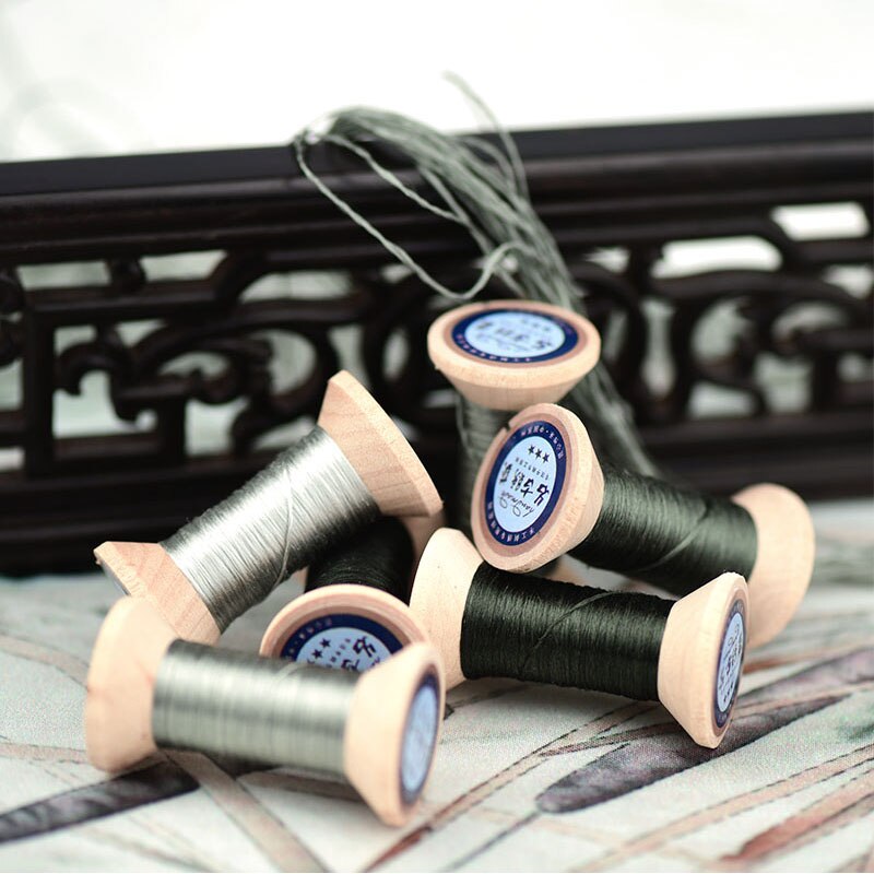 Hand embroidery embroidery silk 20 meters per thread thread silk hand embroidery thread Grey green