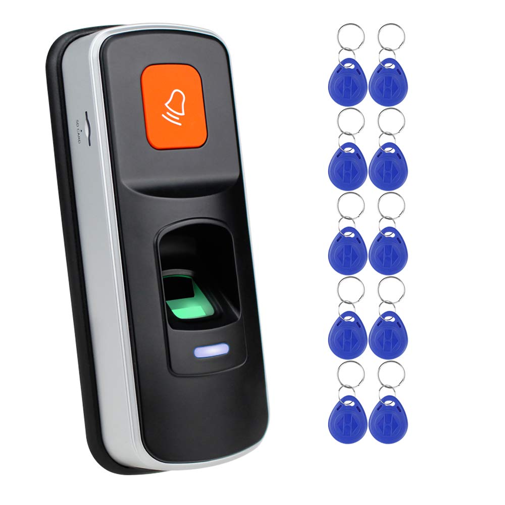 Biometrisk fingeraftryk dør adgangskontrol støtte finger  / id125 khz rfid kortlæser 1000 brugere dør adgang controller