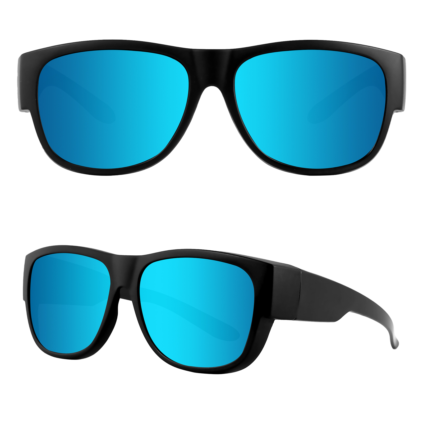 Maxjuli polariserade solglasögon för män kvinnor passar över glasögon wraparound solglasögon lentes de sol mujeres y hombres  uv400 8238: Blå