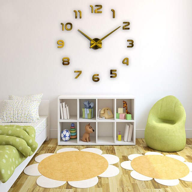 Acryl decoratieve klok vogel graf wandklokken studeren slaapkamer decoratie klokken wc1458 (wit