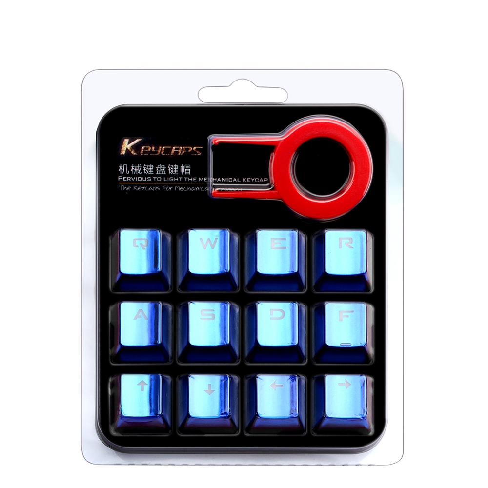Redragon 12 Key Double Shot Injection Backlit Electroplated mechanical keyboard keycaps For Cherry MX style Including key-puller