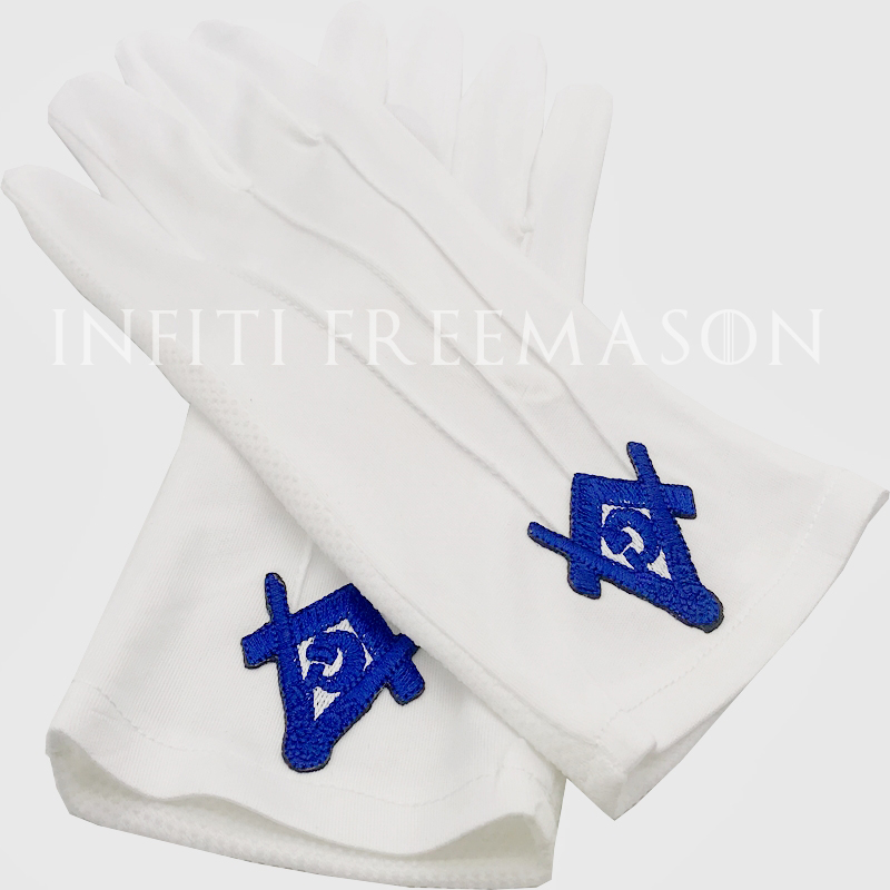 Witte ceremoniehandschoenen, ademende polyester