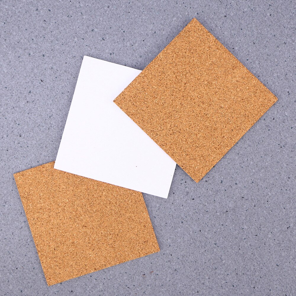 36PCS 2MM Thickness Self-adhesive Cork Coasters Squares Cork Mats Cork Backing Sheets for Coasters and DIY Crafts Supplies