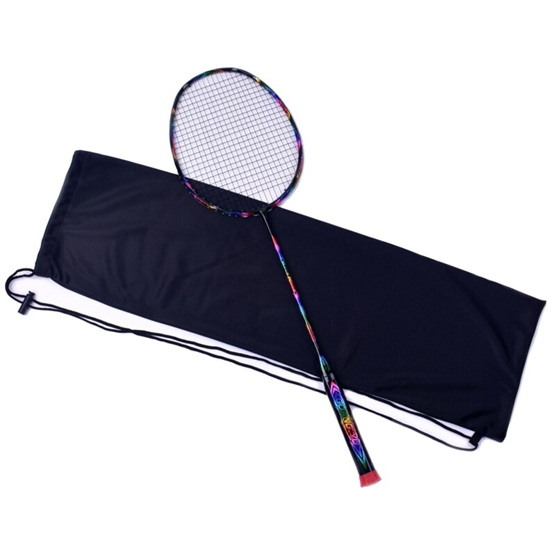 M89D Badminton Racket Fluwelen Tas Mode Flanel Cover Doek Racket Beschermhoes Trekkoord Krimpen Zak Voor 2-3 Rackets