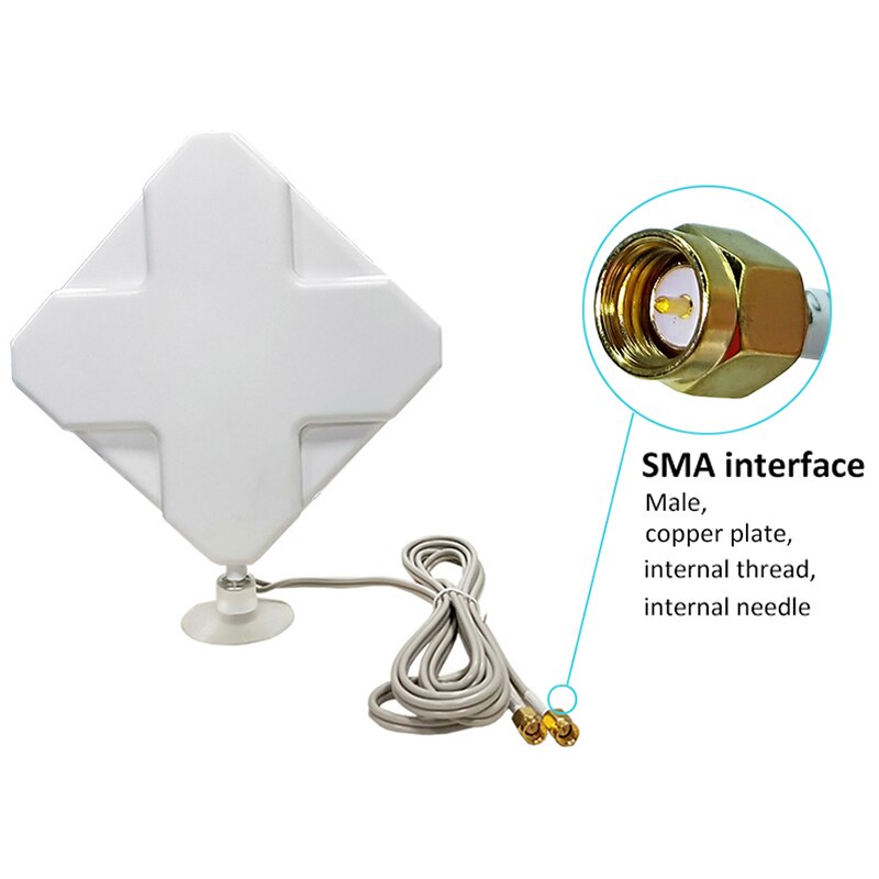 3g 4g antenne 35 dbi 2m kabel lte antenne 2 sma stik til 4g modem router adapter hun til  ts9 han stik signal