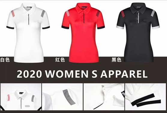 Golfbeklædning kvinders forår og sommer kortærmet t-shirt hurtigtørrende åndbar golfbeklædning golfbeklædning
