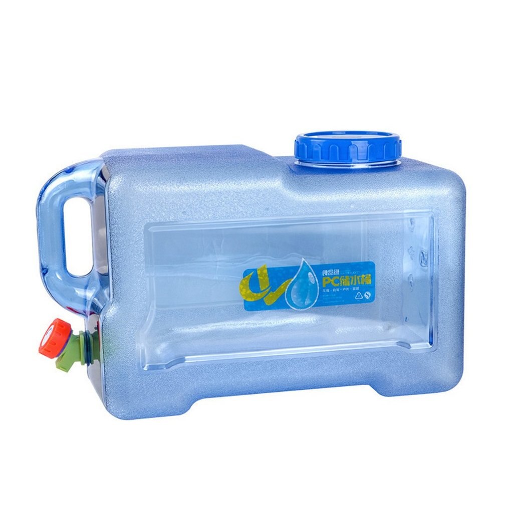 Camping Water Bucket Water Canister Drinking Bucket Water Container Storage For Camping Outdoor Self-driving 5/8/12L With Faucet: blue 8L