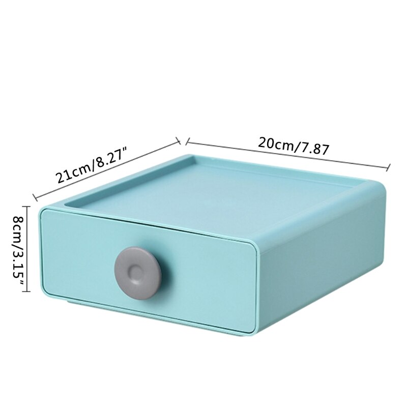 Japanese Style Drawer Storage Box Stackable Desk Organizer Stationery Container 090F