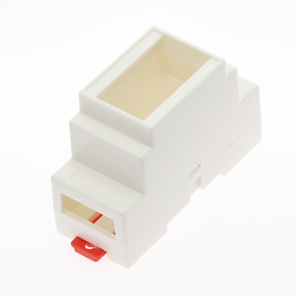 1PC DIN Rail PLC Junction Box Plastic Electronics Box Project Case 4Colors 88x37x59mm 35-Rail Mounting Instrument Housing: 4-01-1-Whtie
