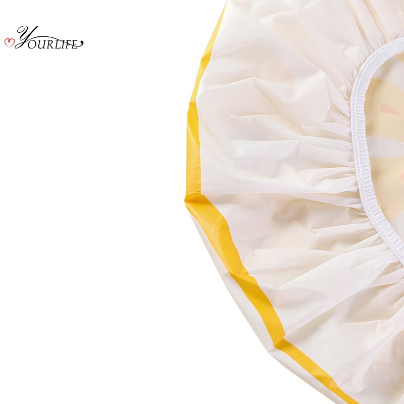 OYOURLIFE Bathroom Cartoon Waterproof Bath Cap Douche Cap Elastic Band Shower Hat For Women Hair Protective Cosmetic Cap