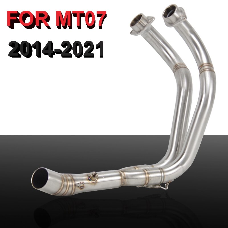 MT07 Front Pipe Motorcycle Exhaust Muffler Modified Front Pipe Slip-On Muffler Exhaust For MT-07 FZ07